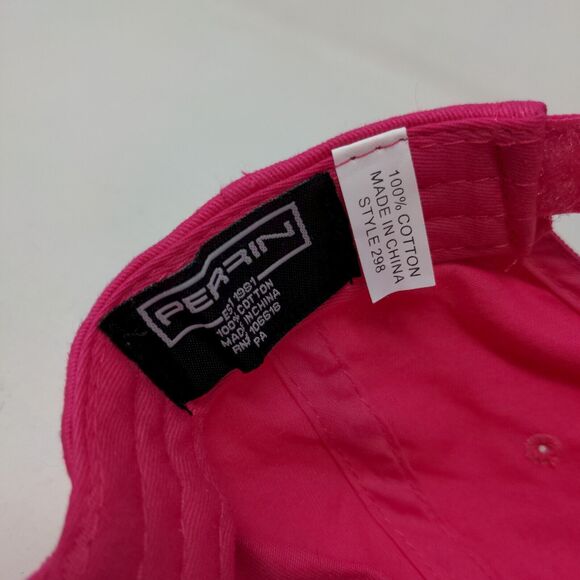 Perrin Women's Strapback Hat Pink Embroidered Northwoods Minnesota Logo Cotton - Picture 7 of 7